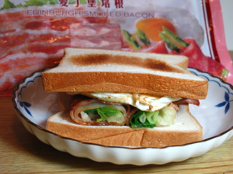 蔥燒培根蛋吐司