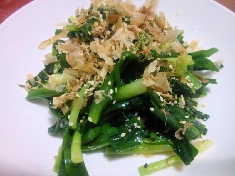 柴魚片拌韭菜