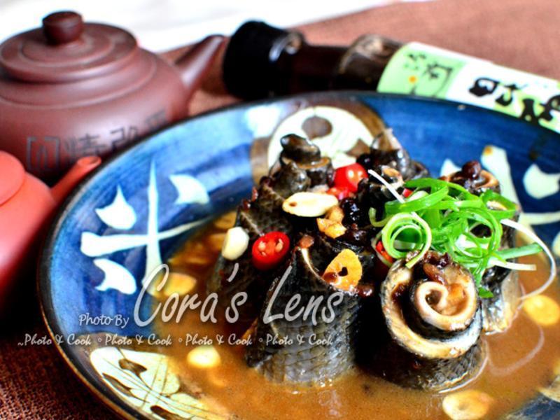 豆豉虱目魚皮花卷