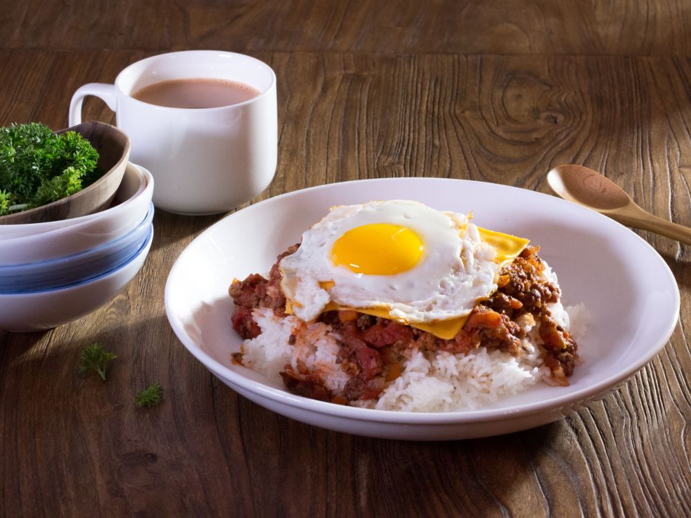芝士肉醬煎蛋飯