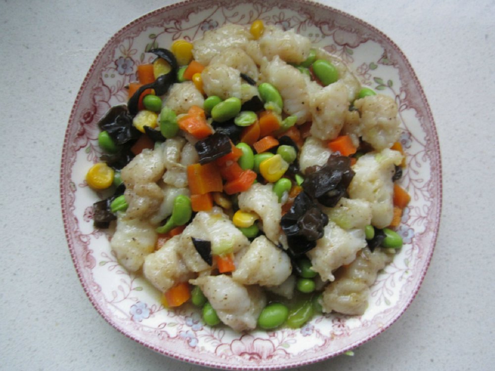 五彩龍利魚丁