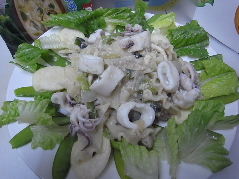 康寶銀魚海帶芽濃湯海鮮意大利面