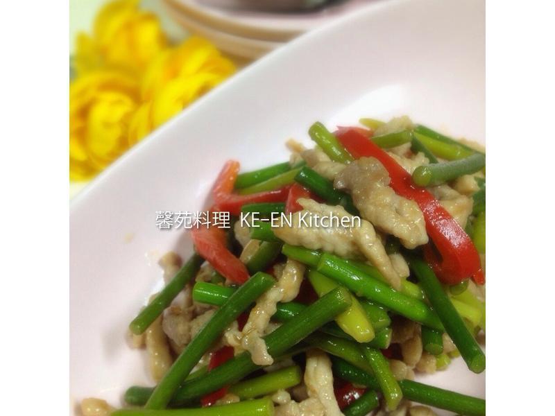 蒜苔肉絲
