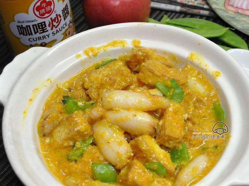 咖哩蟹黃豆腐煲