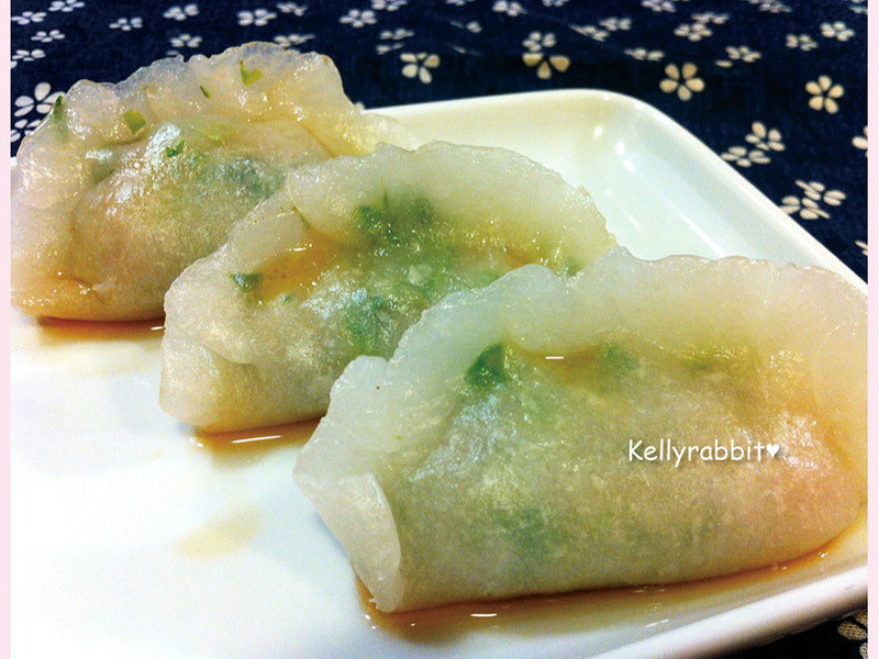 水晶豆苗蝦餃