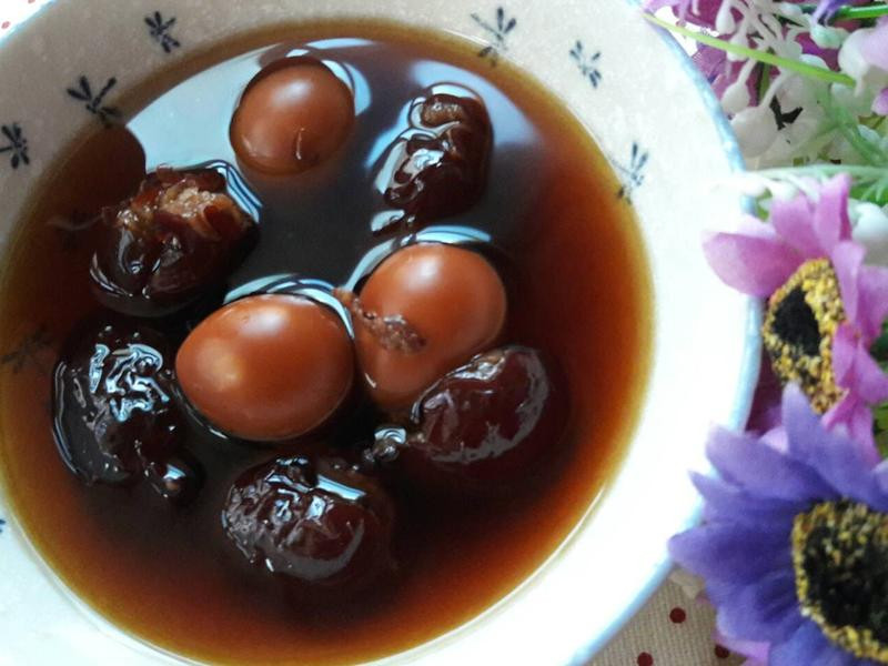 黑糖紅棗鵪鶉蛋甜湯