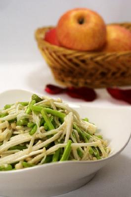 蘆蒿炒金針菇