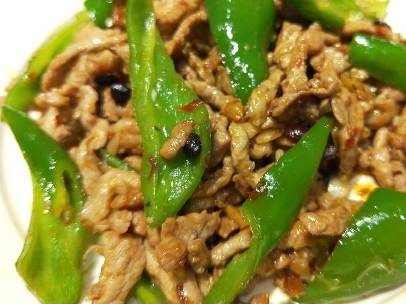 黑豆鼓炒梅花豬肉絲