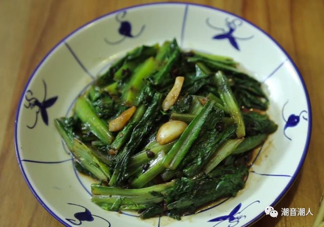 豆豉炒油麥菜