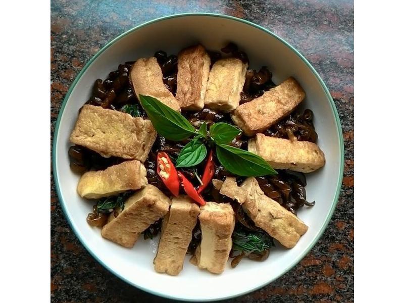 香煎豆腐炒海帶