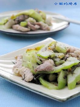 苦瓜橄欖菜炒肉片