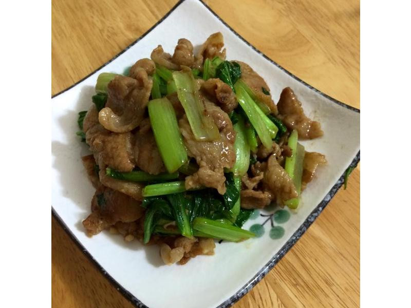 沙茶肉片炒油菜