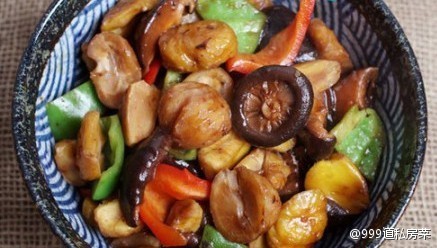 香菇燒栗子