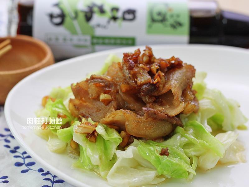甘藍香蒜拌肉片