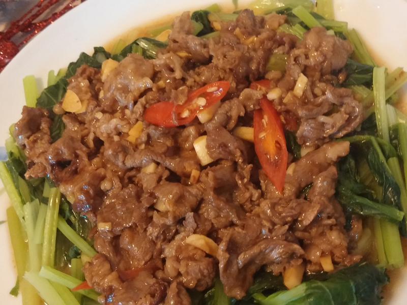 蠔油牛肉拌油菜