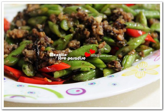 橄欖菜肉末豆角