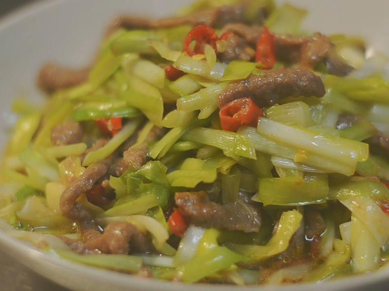 辣炒韭黃牛肉