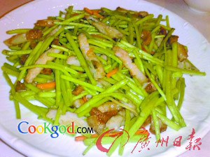 燒肉蝦干炒蘆蒿
