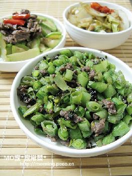 橄欖菜炒肉沫甜豆