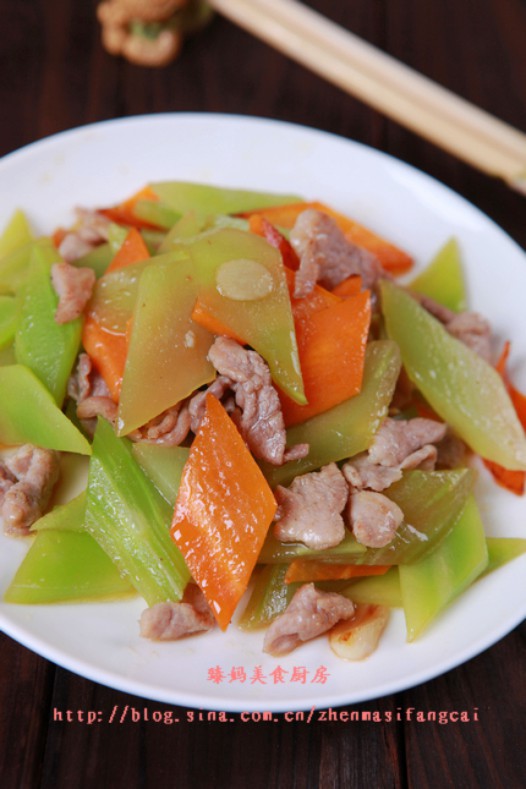 萵筍炒肉片