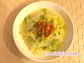 上湯虎蝦干煮旺菜