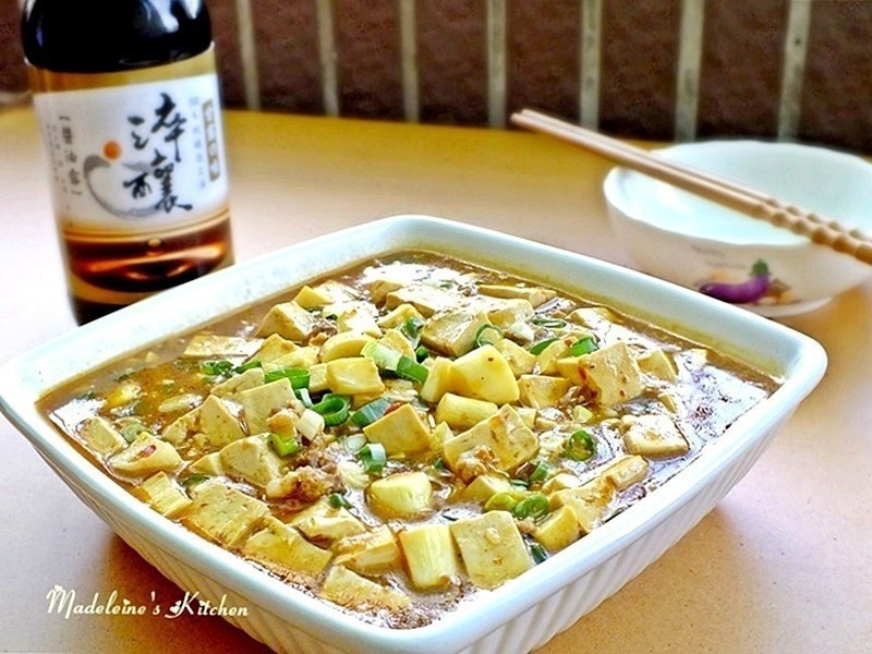 麻婆茭白筍豆腐