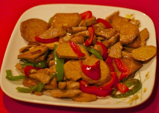 肉絲炒素雞