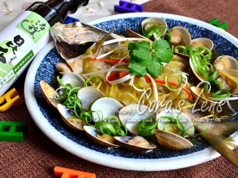 榨菜蛤仔蒸魚