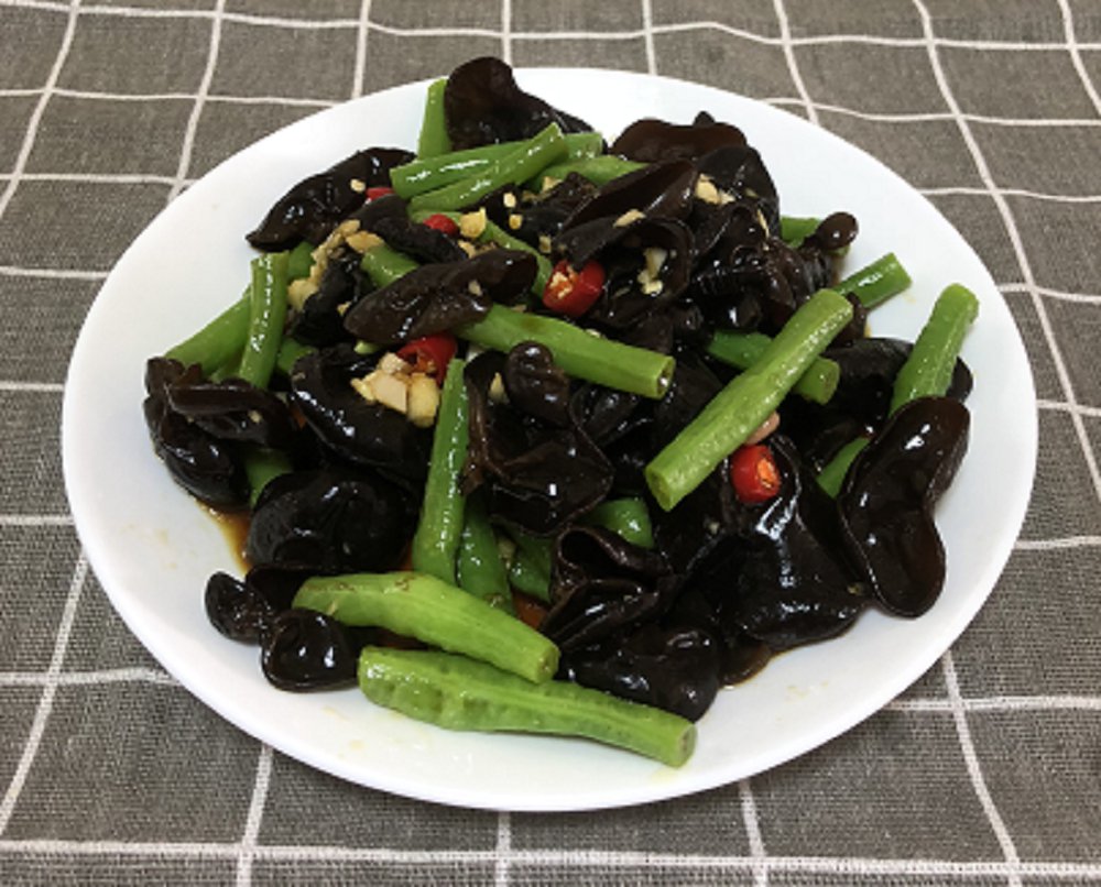 涼拌黑木耳豆角