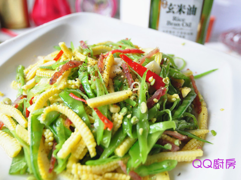 豬肉干炒豌豆莢絲