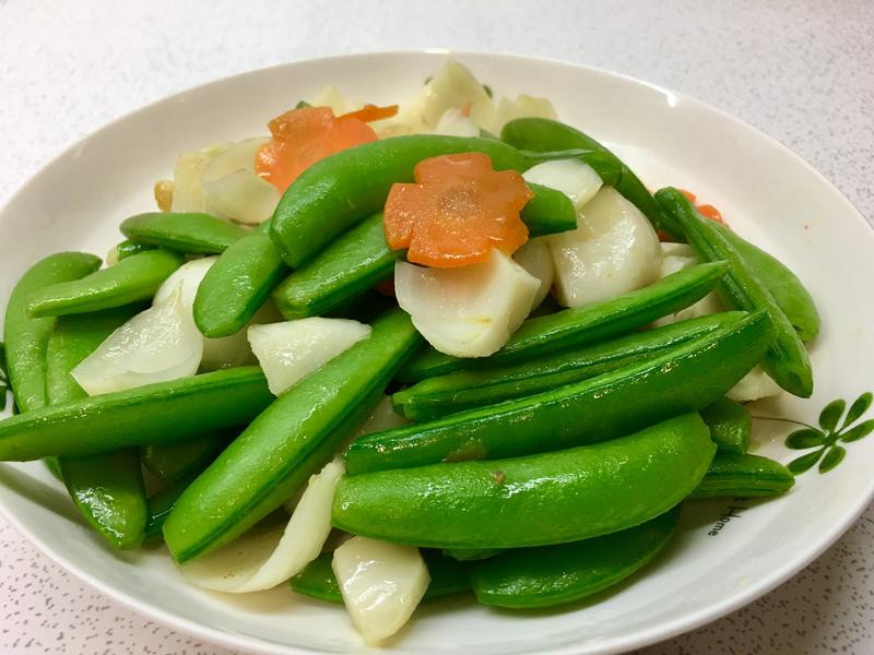 鮮百合炒豆