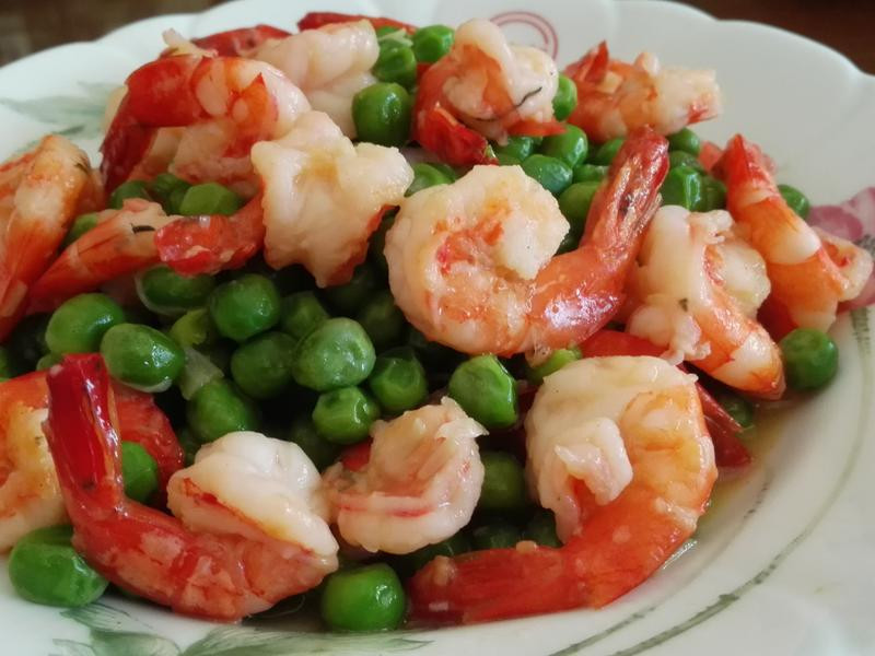 青豆炒蝦仁