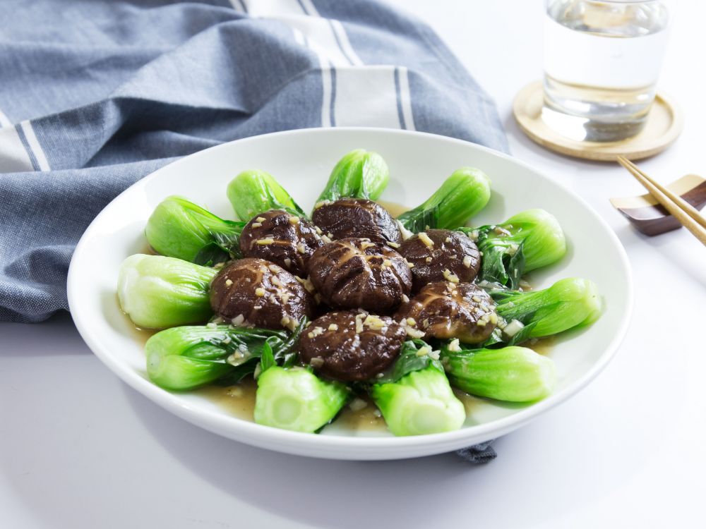 鮮冬菇扒菜膽