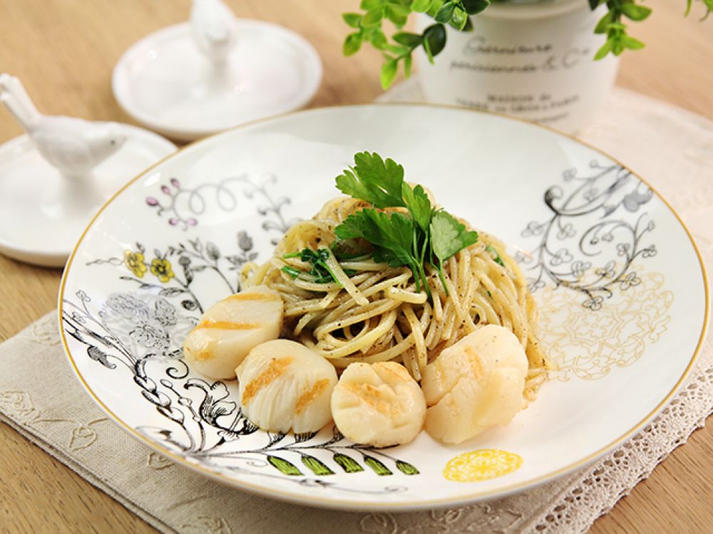 黑松露燒帶子意粉
