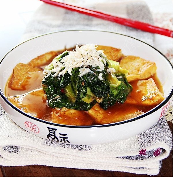 海米生菜釀豆腐