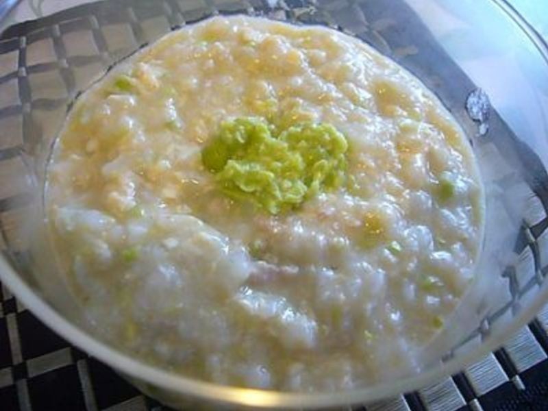 寶寶綠豆芋頭滑蛋肉末粥