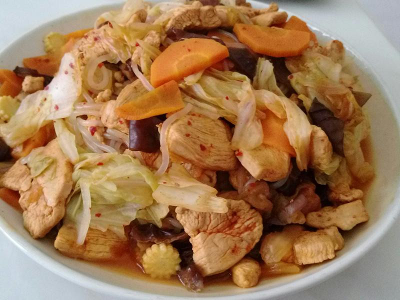 炒泡菜什錦魔芋面