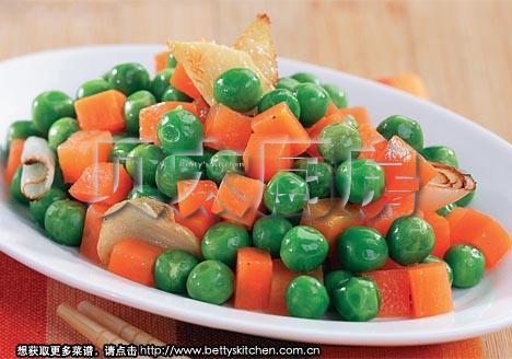 胡蘿卜炒豌豆