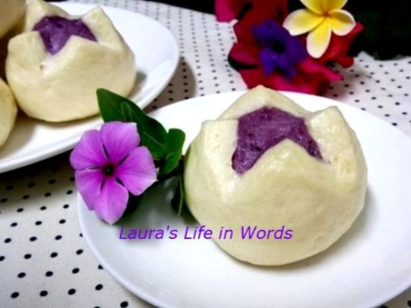 紫薯開花饅頭