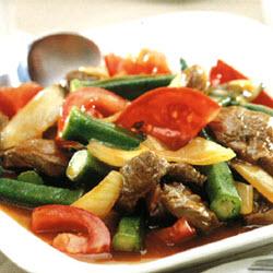 秋葵燒牛肉
