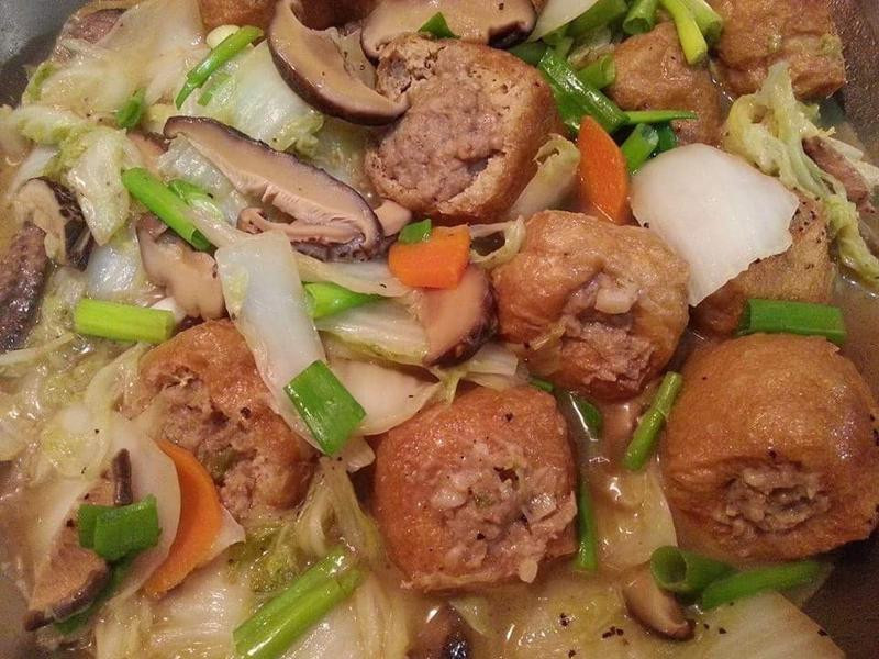 白菜鹵油豆腐鑲肉