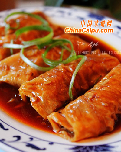 紅燒豆腐皮肉卷