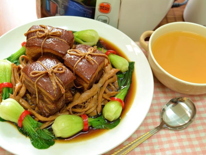 筍干東坡肉&蔬菜濃湯