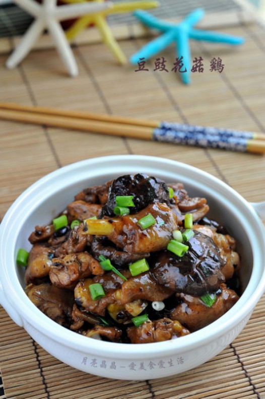 豆豉花菇雞