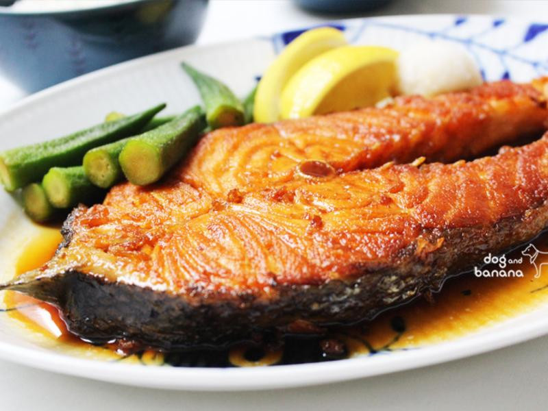 椰子油照燒鮭魚排