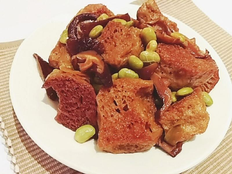 毛豆烤麩