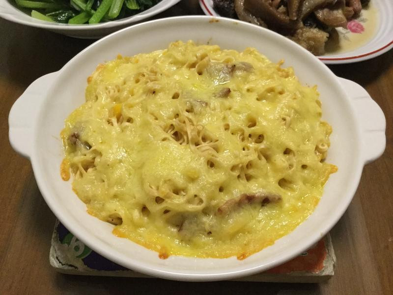 焗烤白醬培根玉米面