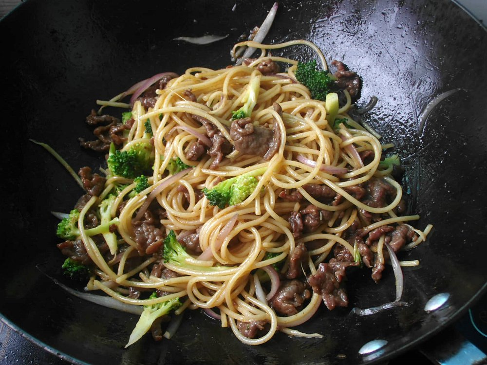 沙茶醬牛肉意面