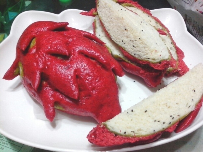 火龍果饅頭
