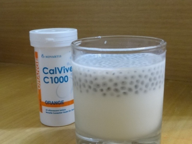 牛奶小紫蘇QQ飲（諾鈣C發泡錠）
